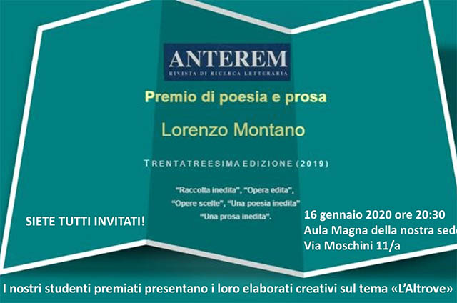 PREMIO DI POESIA E PROSA "Lorenzo Montano"